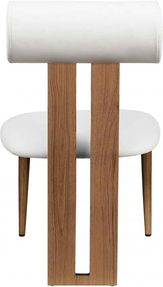 Meridian Furniture - Dario Cream Vegan Leather Dining Chair (Set of 2) - 917Cream-C veiw 2