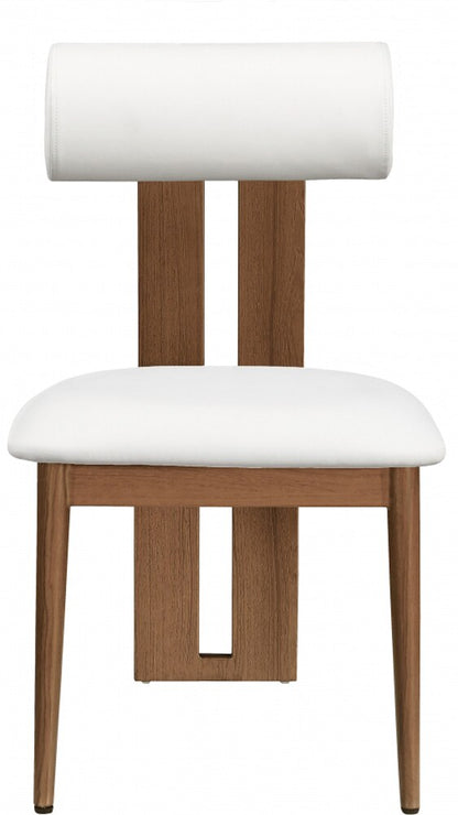 Meridian Furniture - Dario Cream Vegan Leather Dining Chair (Set of 2) - 917Cream-C veiw 3