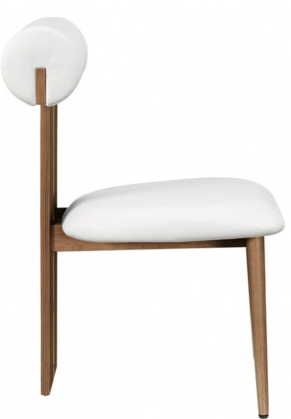 Meridian Furniture - Dario Cream Vegan Leather Dining Chair (Set of 2) - 917Cream-C veiw 4