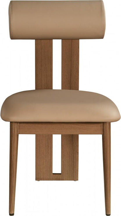 Meridian Furniture - Dario Tan Vegan Leather Dining Chair (Set of 2) - 917Tan-C veiw 3