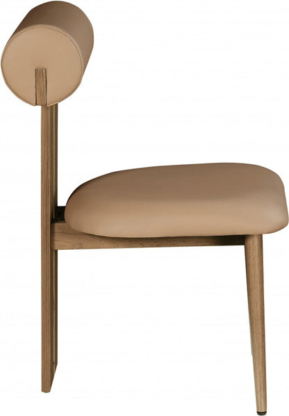 Meridian Furniture - Dario Tan Vegan Leather Dining Chair (Set of 2) - 917Tan-C veiw 4