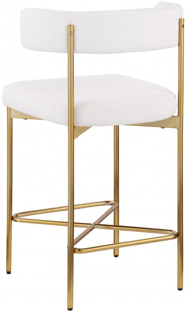 Meridian Furniture - Rivage Cream Durable Linen Textured Fabric Stool (Set of 2) - 927Cream-C veiw 5