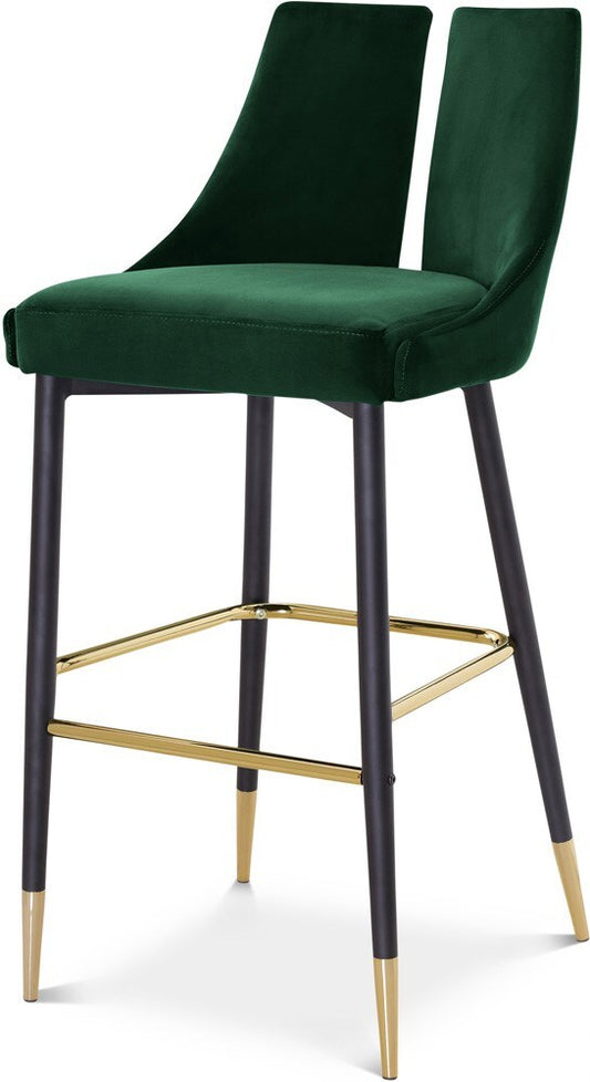 Meridian Furniture - Sleek Green Velvet Stool (Set of 2) - 960Green-C veiw 1