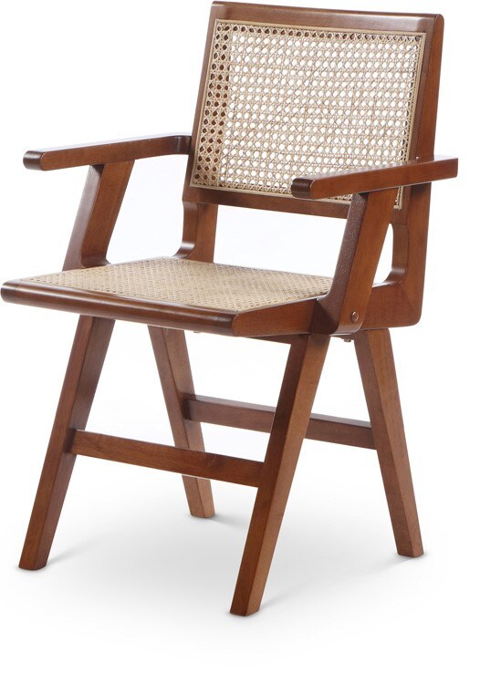 Meridian Furniture - Preston Walnut Wood Dining Arm Chair (Set of 2) - 588Walnut-AC veiw 1