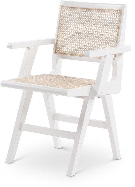 Meridian Furniture - Preston White Wood Dining Arm Chair (Set of 2) - 588White-AC veiw 1