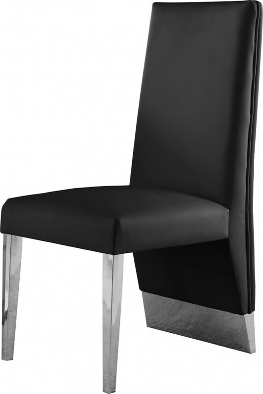 Meridian Furniture - Porsha Black Vegan Leather Dining Chair (Set of 2) - 750Black-C veiw 1