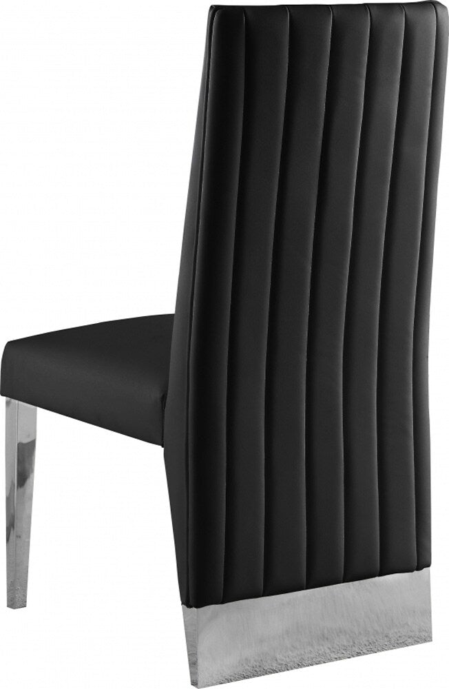 Meridian Furniture - Porsha Black Vegan Leather Dining Chair (Set of 2) - 750Black-C veiw 2