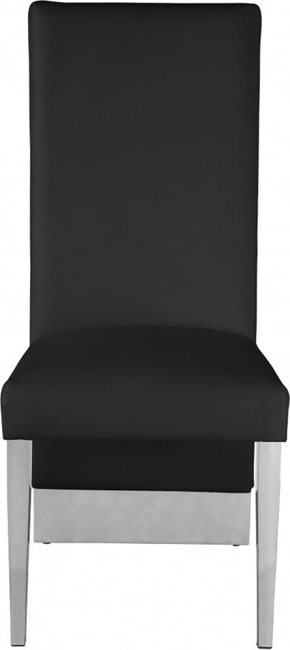 Meridian Furniture - Porsha Black Vegan Leather Dining Chair (Set of 2) - 750Black-C veiw 3