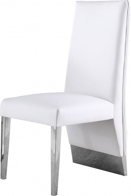 Meridian Furniture - Porsha White Vegan Leather Dining Chair (Set of 2) - 750White-C veiw 1