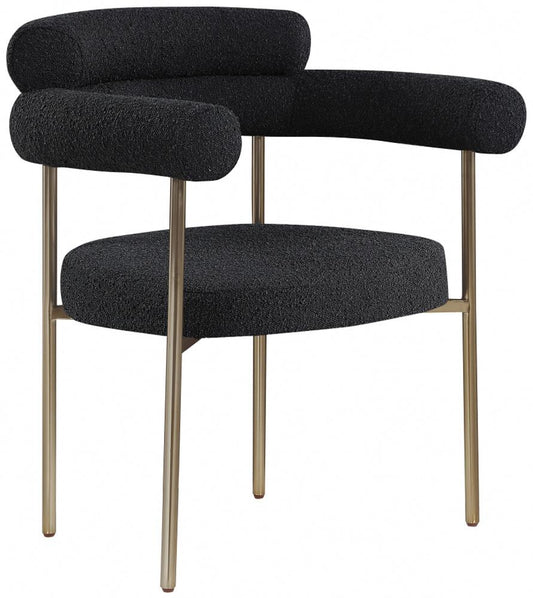 Meridian Furniture - Blake Black Boucle Fabric Dining Chair (Set of 2) - 871Black-C veiw 1