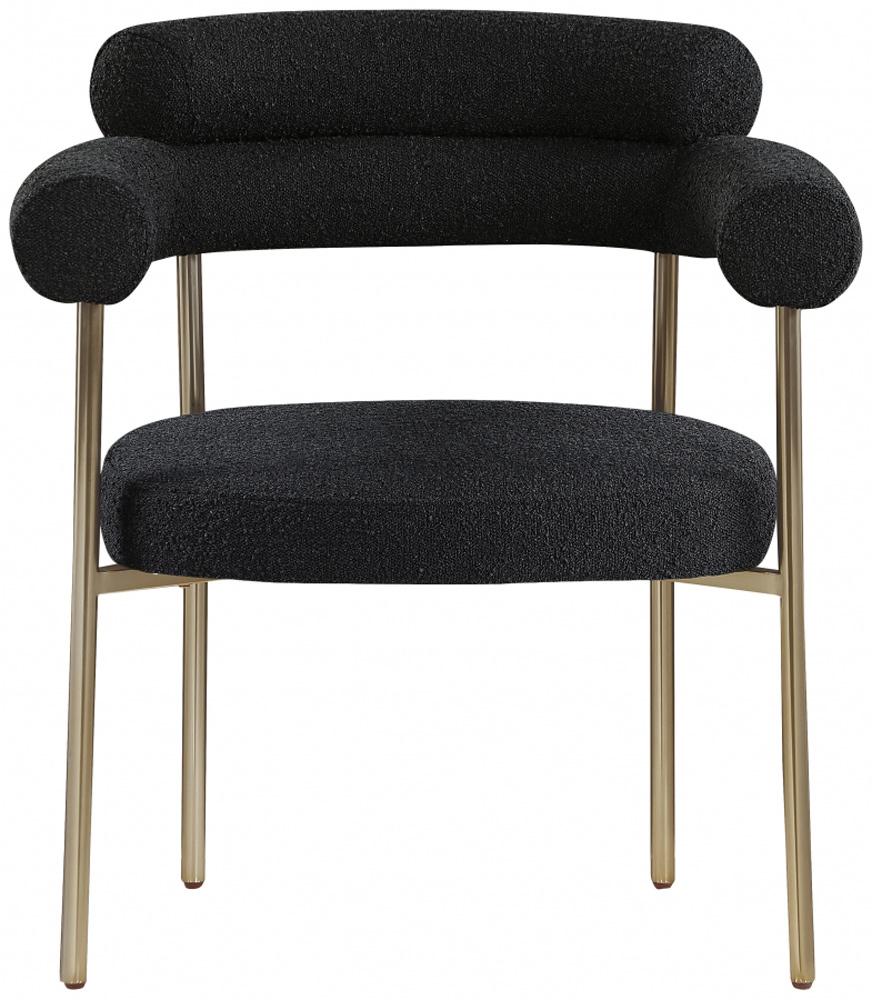Meridian Furniture - Blake Black Boucle Fabric Dining Chair (Set of 2) - 871Black-C veiw 3