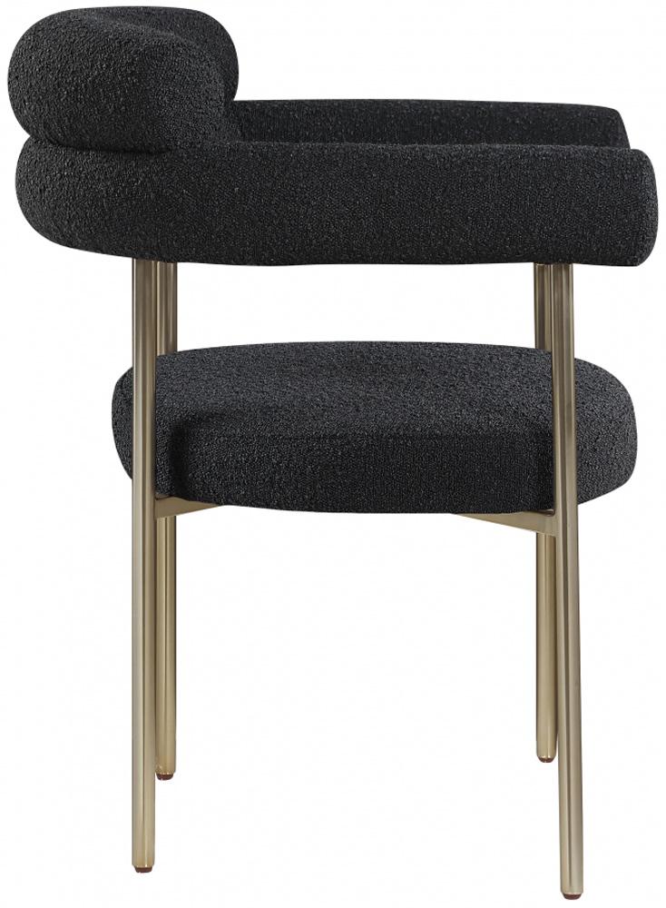 Meridian Furniture - Blake Black Boucle Fabric Dining Chair (Set of 2) - 871Black-C veiw 4