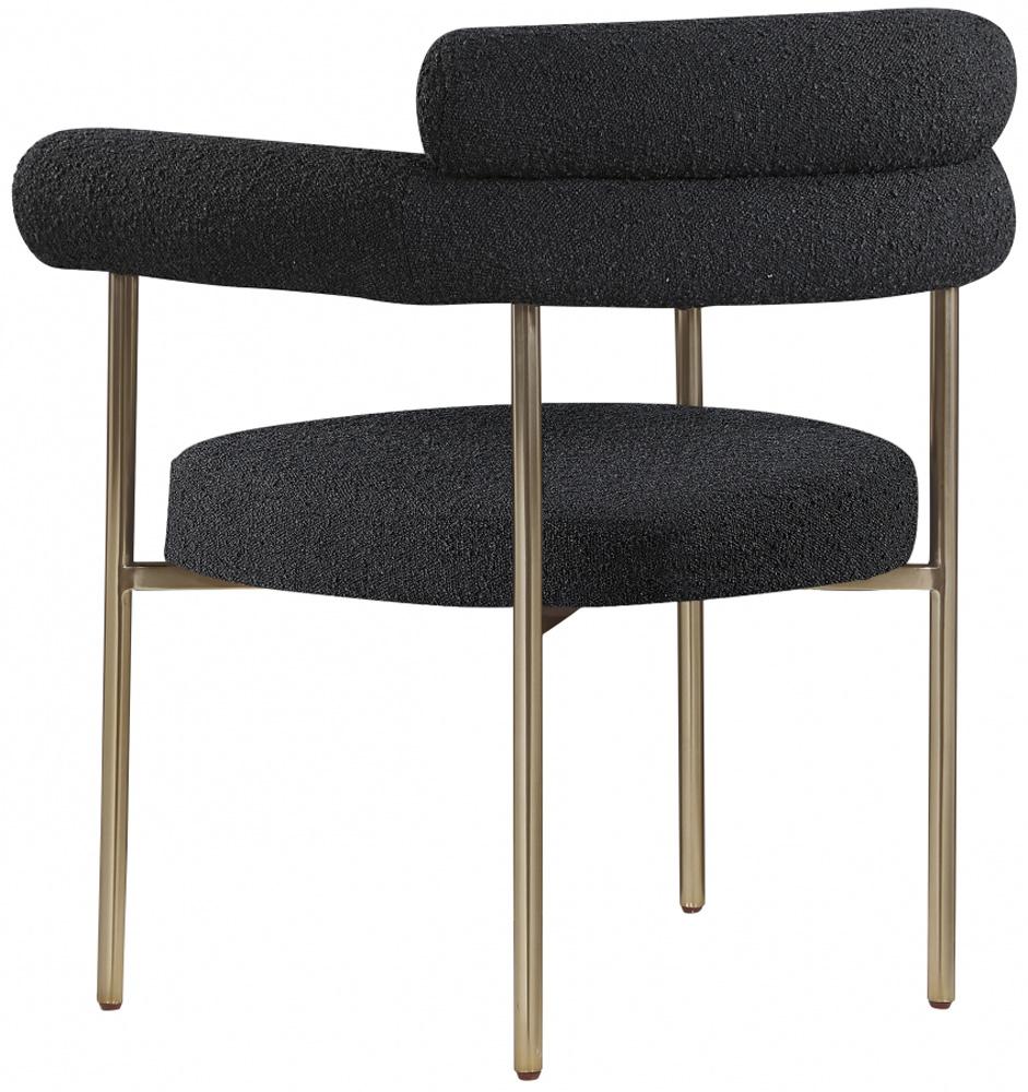 Meridian Furniture - Blake Black Boucle Fabric Dining Chair (Set of 2) - 871Black-C veiw 5