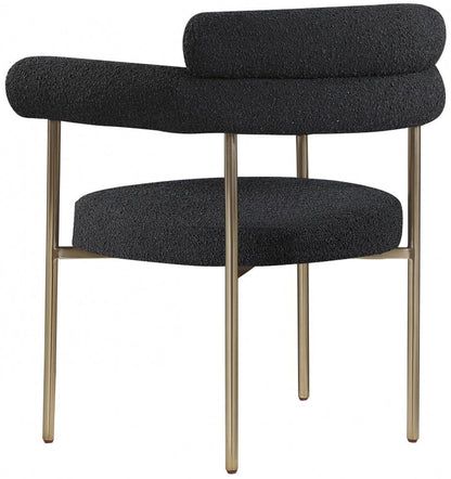 Meridian Furniture - Blake Black Boucle Fabric Dining Chair (Set of 2) - 871Black-C veiw 5