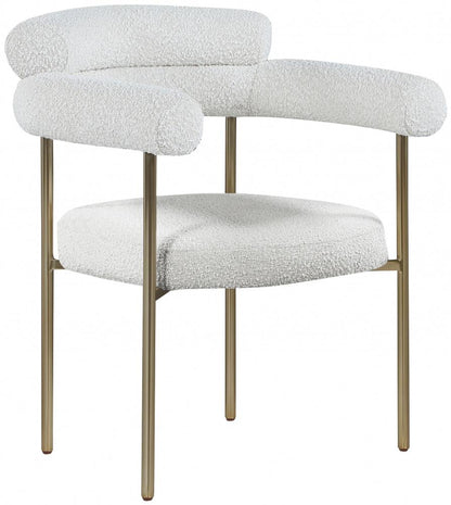 Meridian Furniture - Blake Cream Boucle Fabric Dining Chair (Set of 2) - 871Cream-C veiw 1