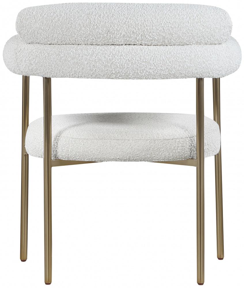 Meridian Furniture - Blake Cream Boucle Fabric Dining Chair (Set of 2) - 871Cream-C veiw 2