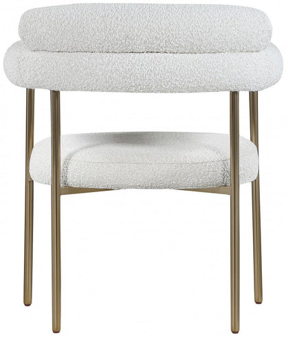 Meridian Furniture - Blake Cream Boucle Fabric Dining Chair (Set of 2) - 871Cream-C veiw 2