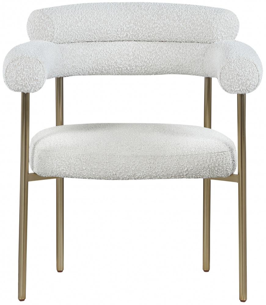 Meridian Furniture - Blake Cream Boucle Fabric Dining Chair (Set of 2) - 871Cream-C veiw 3