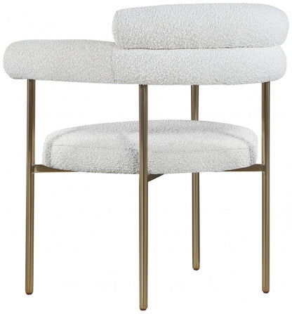 Meridian Furniture - Blake Cream Boucle Fabric Dining Chair (Set of 2) - 871Cream-C veiw 5
