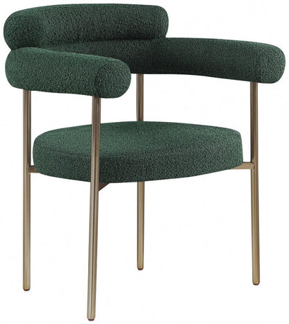 Meridian Furniture - Blake Green Boucle Fabric Dining Chair (Set of 2) - 871Green-C veiw 1