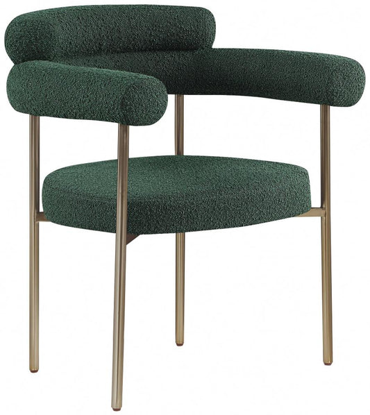 Meridian Furniture - Blake Green Boucle Fabric Dining Chair (Set of 2) - 871Green-C veiw 1