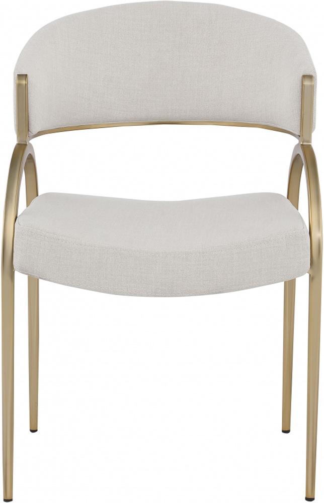 Meridian Furniture - Privet Beige Linen Textured Fabric Dining Chair (Set of 2) - 930Beige-C veiw 3