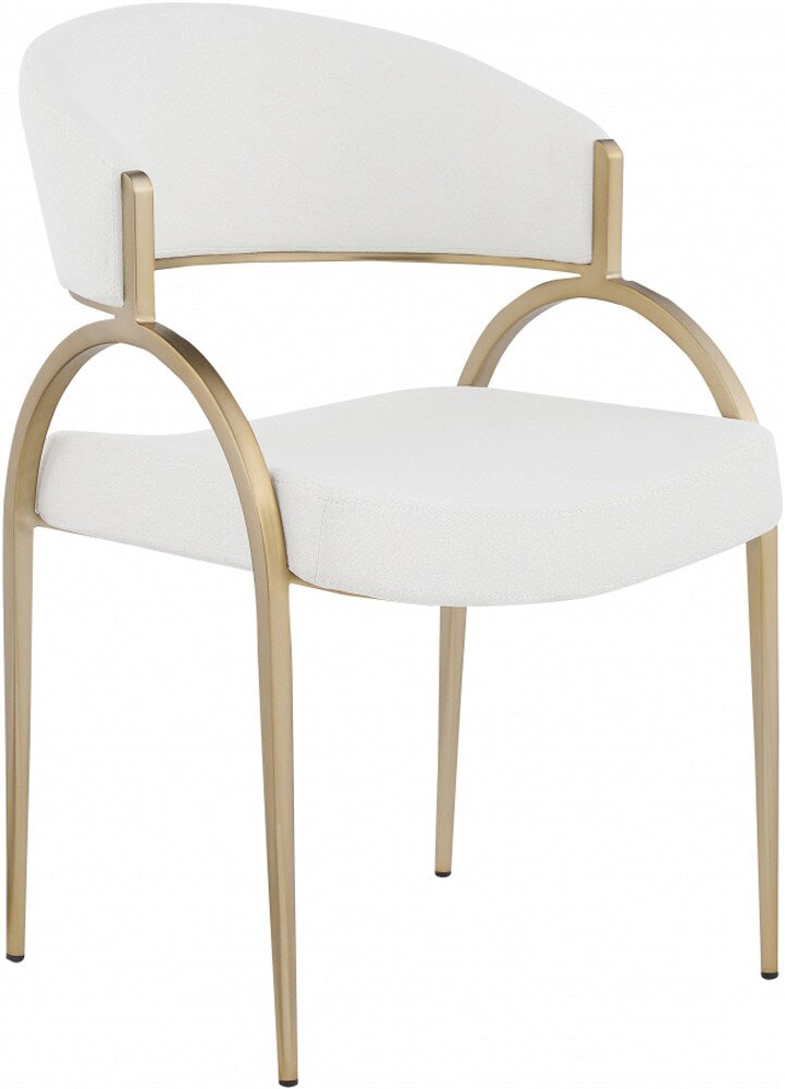 Meridian Furniture - Privet Cream Linen Textured Fabric Dining Chair (Set of 2) - 930Cream-C veiw 1