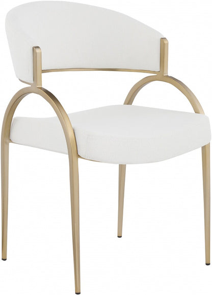 Meridian Furniture - Privet Cream Linen Textured Fabric Dining Chair (Set of 2) - 930Cream-C veiw 1