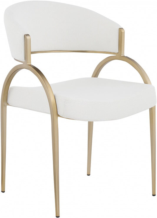 Meridian Furniture - Privet Cream Linen Textured Fabric Dining Chair (Set of 2) - 930Cream-C veiw 1