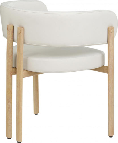 Meridian Furniture - Gideon Cream Vegan Leather Dining Chair (Set of 2) - 982Cream-C veiw 5