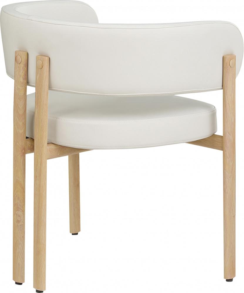 Meridian Furniture - Gideon Cream Vegan Leather Dining Chair (Set of 2) - 982Cream-C veiw 6