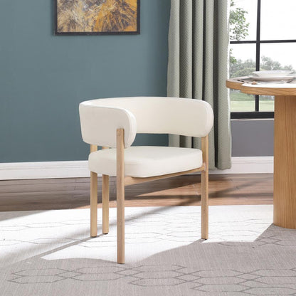 Meridian Furniture - Gideon Cream Vegan Leather Dining Chair (Set of 2) - 982Cream-C veiw 7