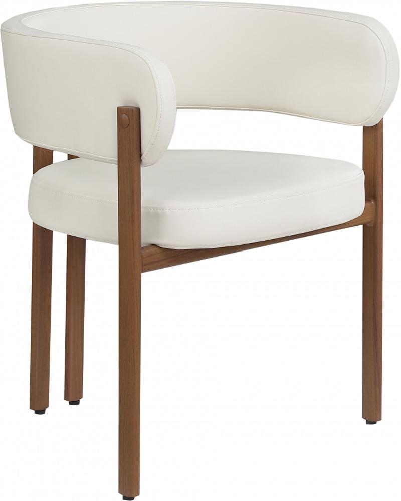 Meridian Furniture - Gideon Cream Vegan Leather Dining Chair (Set of 2) - 983Cream-C veiw 1