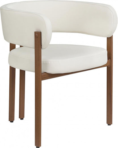 Meridian Furniture - Gideon Cream Vegan Leather Dining Chair (Set of 2) - 983Cream-C veiw 1