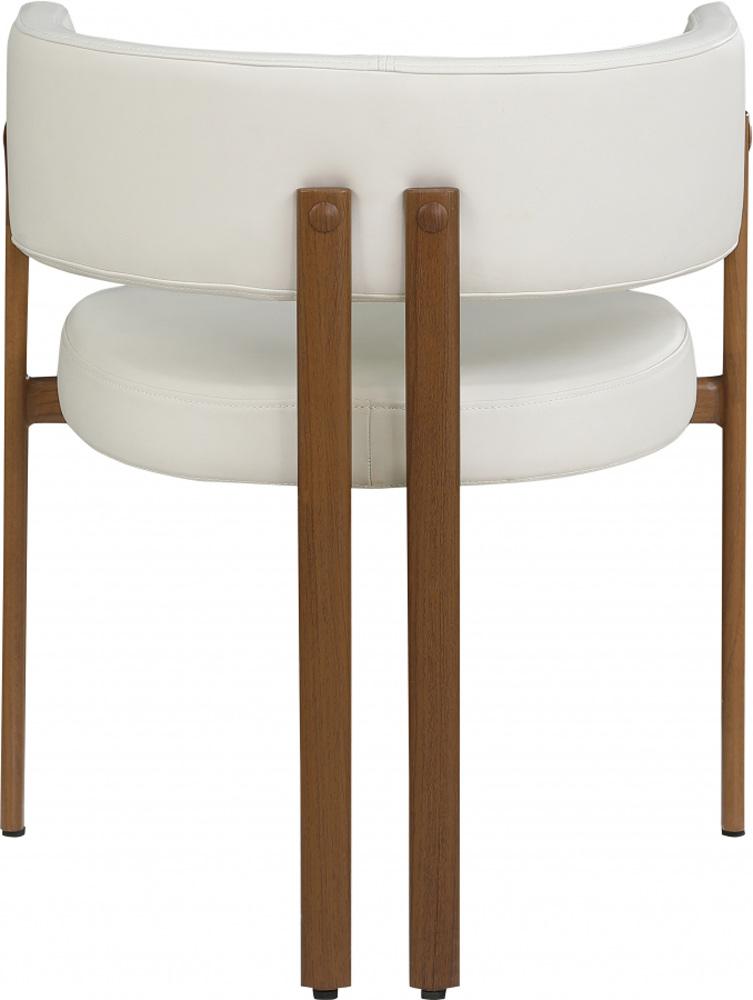 Meridian Furniture - Gideon Cream Vegan Leather Dining Chair (Set of 2) - 983Cream-C veiw 2