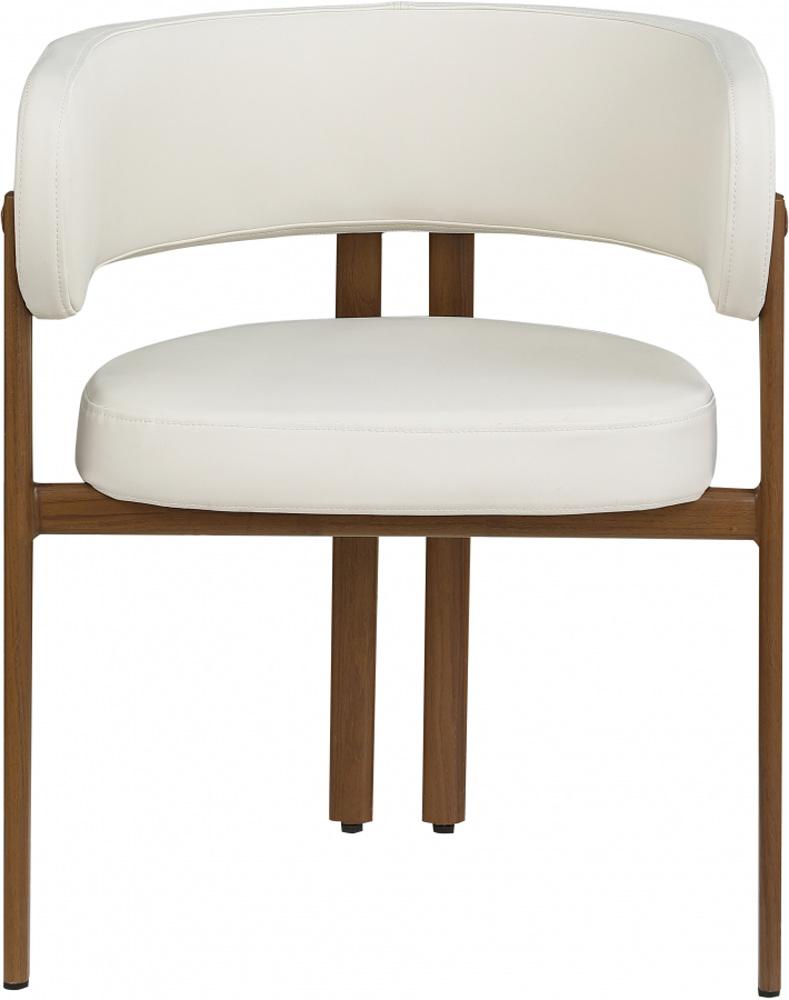 Meridian Furniture - Gideon Cream Vegan Leather Dining Chair (Set of 2) - 983Cream-C veiw 4