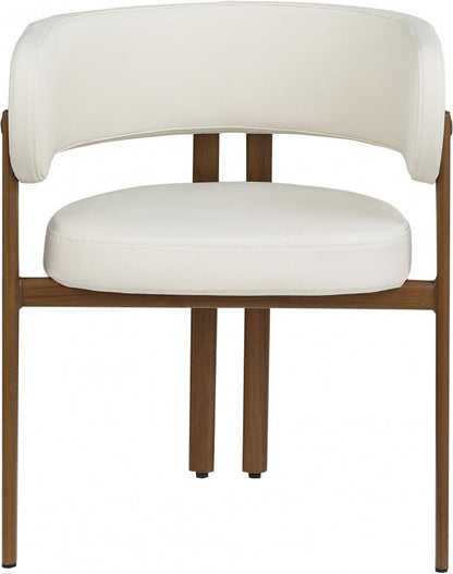 Meridian Furniture - Gideon Cream Vegan Leather Dining Chair (Set of 2) - 983Cream-C veiw 4
