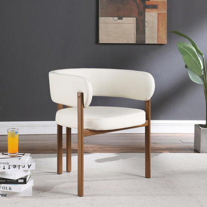 Meridian Furniture - Gideon Cream Vegan Leather Dining Chair (Set of 2) - 983Cream-C veiw 6