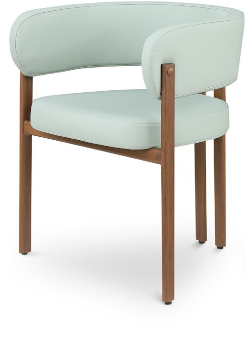 Meridian Furniture - Gideon Mint Green Vegan Leather Dining Chair (Set of 2) - 983Mint-C veiw 1