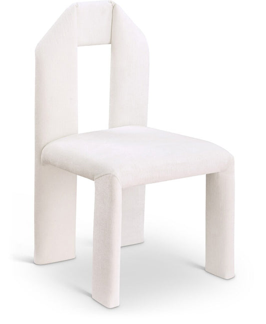 Meridian Furniture - Bennett Cream Chenille Fabric Dining Chair (Set of 2) - 998Cream-C veiw 1