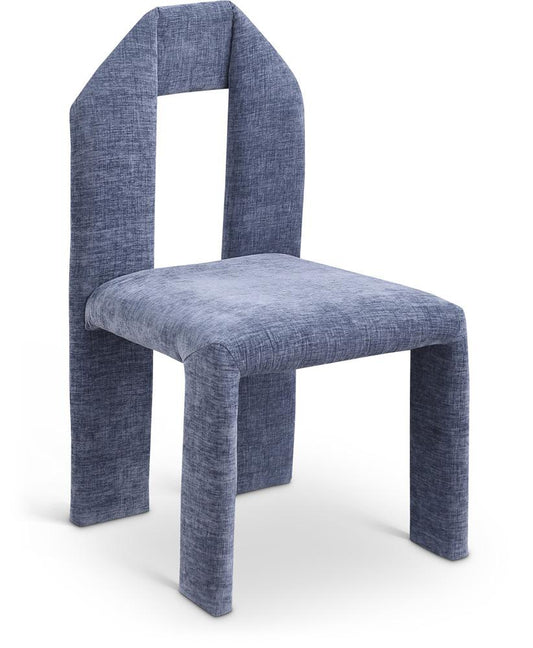 Meridian Furniture - Bennett Light Blue Chenille Fabric Dining Chair (Set of 2) - 998LtBlu-C veiw 1