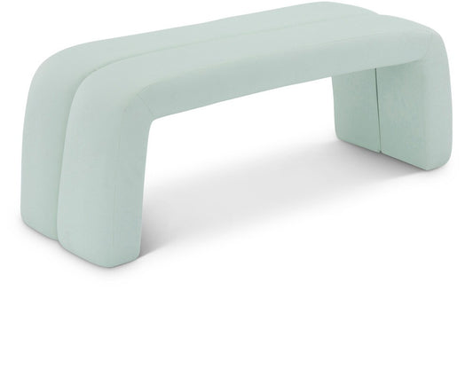Meridian Furniture - Arc Mint Vegan Leather Bench - 116Mint veiw 1