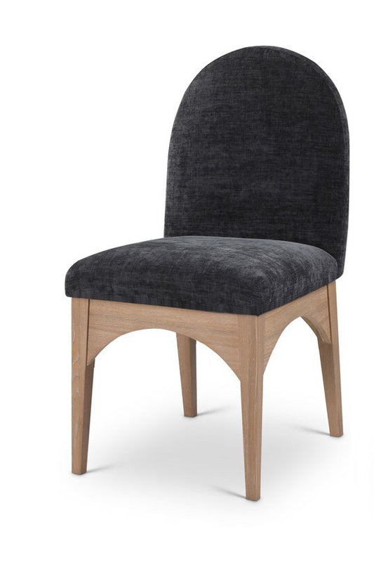 Meridian Furniture - Waldorf Black Chenille Fabric Dining Chair - 377Black-SC veiw 1