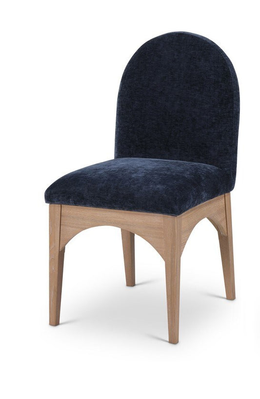 Meridian Furniture - Waldorf Navy Chenille Fabric Dining Chair - 377Navy-SC veiw 1