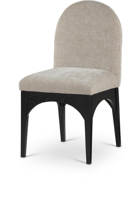 Meridian Furniture - Waldorf Beige Chenille Fabric Dining Chair - 378Beige-SC veiw 1