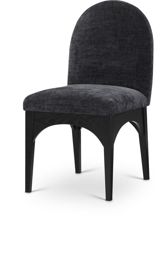 Meridian Furniture - Waldorf Black Chenille Fabric Dining Chair - 378Black-SC veiw 1