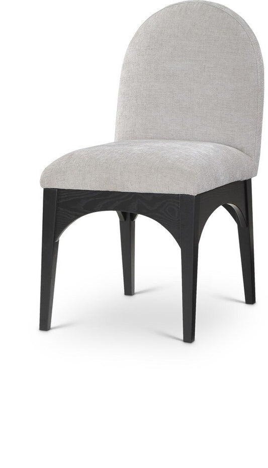Meridian Furniture - Waldorf Grey Chenille Fabric Dining Chair - 378Grey-SC veiw 1