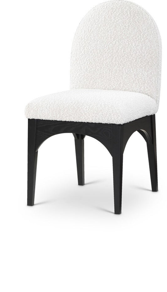 Meridian Furniture - Waldorf Cream Boucle Fabric Dining Chair - 381Cream-SC veiw 1