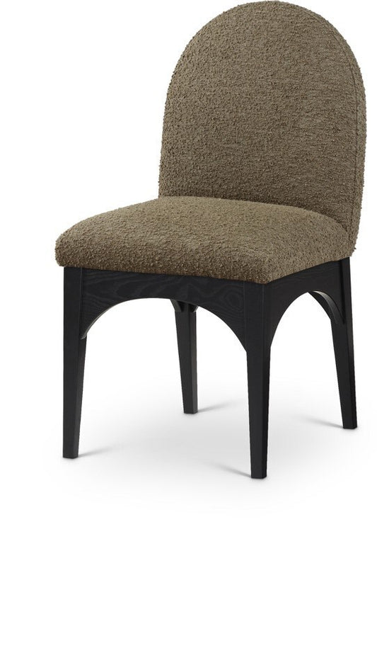 Meridian Furniture - Waldorf Olive Boucle Fabric Dining Chair - 381Olive-SC veiw 1