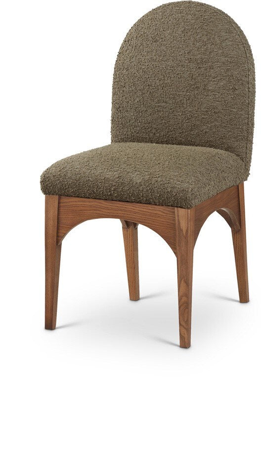 Meridian Furniture - Waldorf Olive Boucle Fabric Dining Chair - 382Olive-SC veiw 1